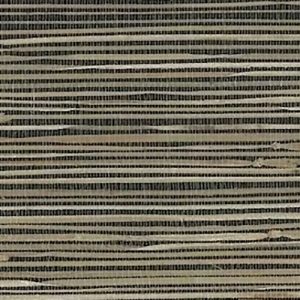 Black Beige Natural Grasscloth Wallpaper Textured NZ0786 Double Rolls