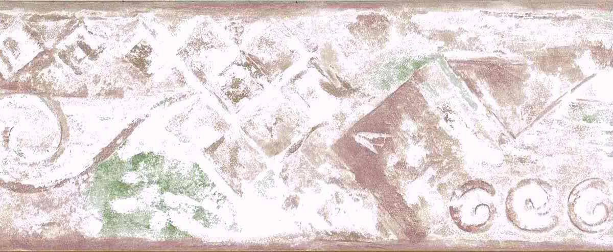 Vintage Wallpaper Border Modern Look Green Beige K5371 FREE Ship - Image 2