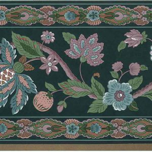 Paisley Floral Vintage Wallpaper Border Green 557501 FREE Ship