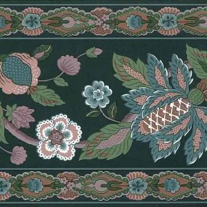 Paisley Floral Vintage Wallpaper Border Green 557501 FREE Ship