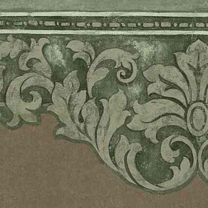 Green Scroll Wallpaper Border Cutout Beige 87B62227DC FREE Ship