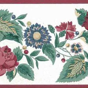 Red Sunflowers Floral Vintage Border KI18522 FREE Ship