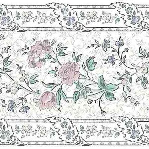 Stencil Vintage Wallpaper Border Floral Pink XE1043B FREE Ship