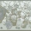 silver gold vintage wallpaper, border, roses, floral, flowers, kitchen, dining room, metallic, textured
