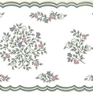 Stencil Floral Vintage Wallpaper Border Gray Cottage AR2104 FREE Ship