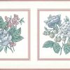 pastel vintage floral border,wqallpaper border, floral, pink, blue, green, off-white, bedroom