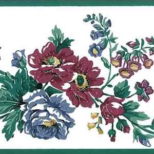 Old-Fashioned Vintage Floral Wallpaper Border Red GP19445 FREE Ship