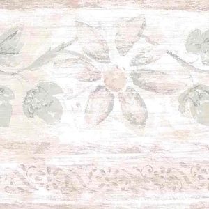 Pink Green Vintage Wallpaper Border Kitchen Floral Fruit BY2332B FREE Ship