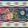 floral vintage wallpaper border Waverly, red, blue, green, yellow, pink