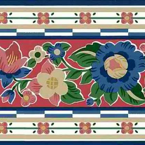 Floral Vintage Wallpaper Border Waverly Red Kitchen 565412 FREE Ship