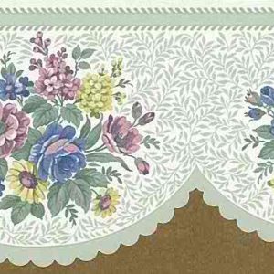 Summer Floral Vintage Wallpaper Border Green Cutout B.0653 Free Ship