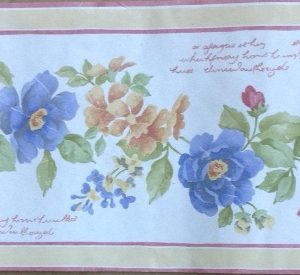 Script Floral Vintage Wallpaper Border Peach B.0633 FREE Ship