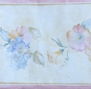 Hydrangeas Vintage Wallpaper Border Floral Girls B.0646 FREE Ship