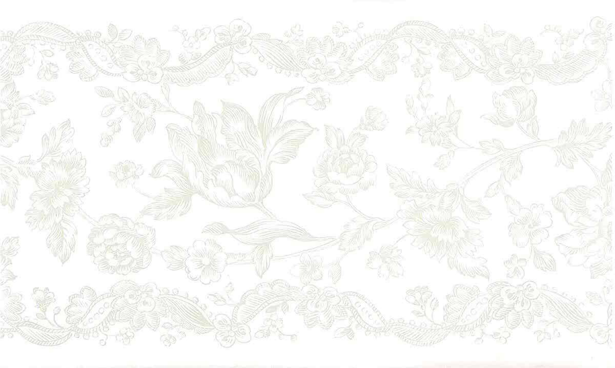 Vintage Floral Wallpaper Border Gray White Kitchen SM2011 FREE Ship - Image 2