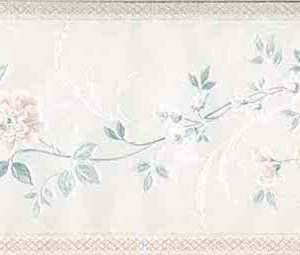 Satin Floral Vintage Wallpaper Border Pink UK 85166 FREE Ship