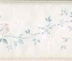 Satin Floral Vintage Wallpaper Border Pink UK 85166 FREE Ship