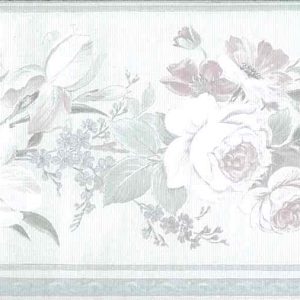 Pink Vintage Floral Wallpaper Border Cream Texture 587420 FREE Ship