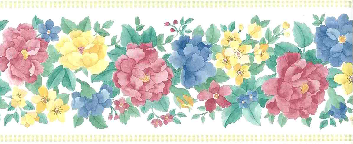 Pastel floral vintage border - Vintage Wallpaper for Sale. Buy Now!
