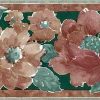 Rust Floral vintage Wallpaper Border with green, brown & rose.