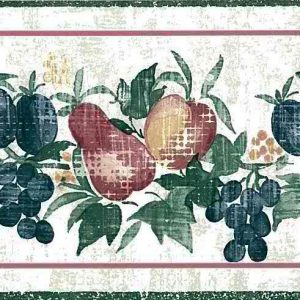 Fruit Kitchen Wallpaper Border Blue Red Green CK3432B FREE Ship