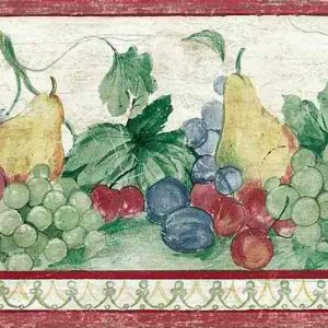Grapes Fruit Vintage Wallpaper Border Kitchen KT5233B FREE Ship