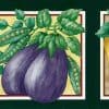 veggies kitchen vintage wallpaper border, green, red, leaves, kitchen, eggplant, corn, green beans, tomatoes, beets