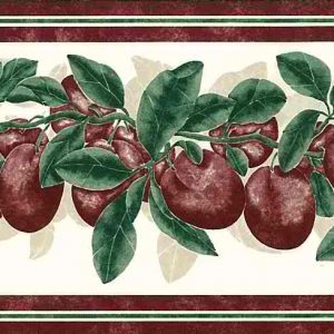 Plums Vintage Kitchen Border Purple Green KI18510 FREE Ship