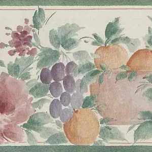 Pastel Fruit Vintage Wallpaper Border Green Kitchen 56642635 FREE Ship