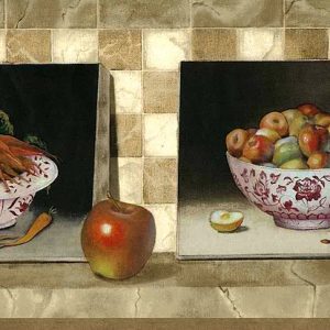 Apples Carrots Vintage Wallpaper Border Kitchen Country 590602 FREE Ship