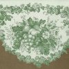 green cutout vintage kitchen border, off-white, scalloped edge, cottage, ivy