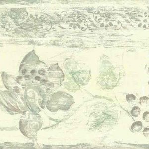 Kitchen Vintage Wallpaper Border Grapes Floral BY2335B FREE Ship