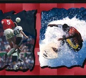 Children’s Vintage Wallpaper Border Sports Surfing Football 7500-762 FREE Ship
