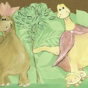 Dinosaurs Childrens Wallpaper Border Green UY30081B FREE Ship