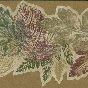 Fall Leaf Wallpaper Border Red Green BG104271 FREE Ship