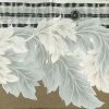 gray leaves cutout wallpaper border,gray, off-white, black, dining room, bedroom