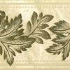 vintage wallpaper border gold leaves, metallic, cream, faux finish, embossed, vintage, UK, Graham Brown