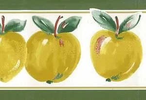 Yellow Apples Vintage Wallpaper Border Kitchen CK70341V FREE Ship