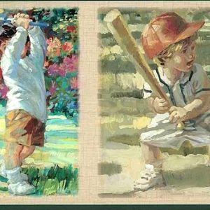 Boys Sports Wallpaper Border Children Baseball Golf PR4061B FREE Ship