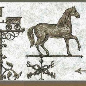 Vintage Weathervane Wallpaper Border Horse Kitchen FK71400 FREE Ship