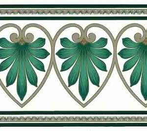 Green Feather Wallpaper Border Architectural KB3827B FREE Ship