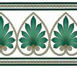 Green Feather Wallpaper Border Architectural KB3827B FREE Ship