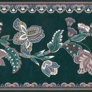 Green Paisley Vintage Wallpaper Border Floral SWB11304 FREE Ship