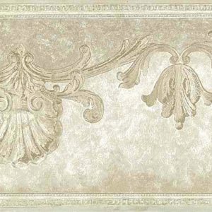 Ivory Shells Vintage Wallpaper Border Nautical Scroll Bathroom 77887 Free Ship