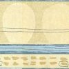 Egg Shapes vintage Wallpaper Border, Taupe, Cream, Blue
