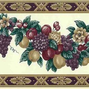 Fruit Wallpaper Border Vintage Kitchen Floral Swag WH2101B FREE Ship