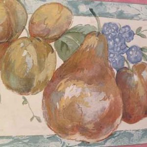 Cream Fruit Vintage Wallpaper Border Kitchen WEB4005 FREE Ship