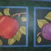 Green Framed Fruit Vintage Wallpaper Border