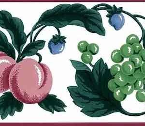 Waverly Fruit Wallpaper Border Floral Kitchen 567254 FREE Ship