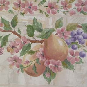 Pink Fruit Vintage Wallpaper Border Floral Kitchen 7502713 FREE Ship