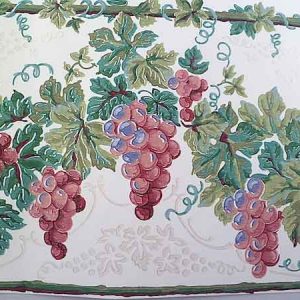 Glazed Grapes Vintage Wallpaper Border Kitchen 598181 FREE Ship